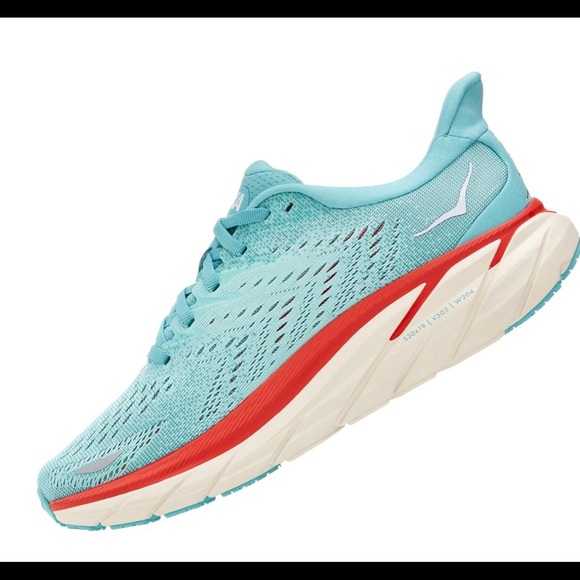 Hoka One One Shoes - New Womens Hoka One One Clifton 8 in aqua blue sz 8